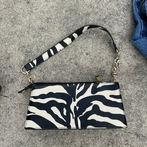 Zebra print shoulder bag